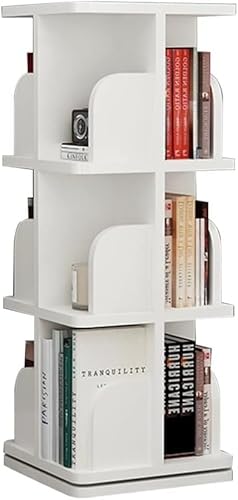 GHKFEJGDEN Bücherregal Bücherregale Drehbares Bücherregal 360° Bücherregal Holz Bilderbuchregal Wohnzimmer Mehrschichtiges Regal (Size : 3 Layer) von GHKFEJGDEN