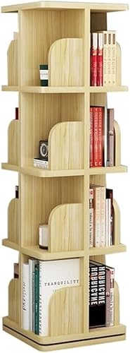 GHKFEJGDEN Bücherregal Bücherregale Drehbares Bücherregal 360° Bücherregal Holz Bilderbuchregal Wohnzimmer Mehrschichtiges Regal (Size : 4 Layer) von GHKFEJGDEN