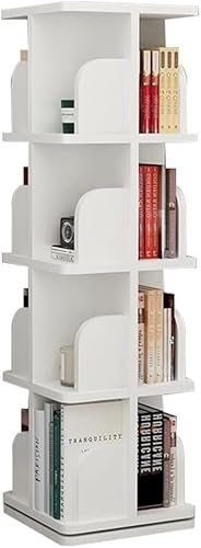 GHKFEJGDEN Bücherregal Bücherregale Drehbares Bücherregal 360° Bücherregal Holz Bilderbuchregal Wohnzimmer Mehrschichtiges Regal (Size : 4 Layer) von GHKFEJGDEN