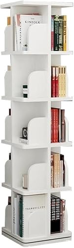 GHKFEJGDEN Bücherregal Bücherregale Drehbares Bücherregal 360° Bücherregal Holz Bilderbuchregal Wohnzimmer Mehrschichtiges Regal (Size : 5 Layer) von GHKFEJGDEN