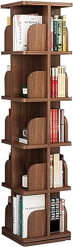 GHKFEJGDEN Bücherregal Bücherregale Drehbares Bücherregal 360° Bücherregal Holz Bilderbuchregal Wohnzimmer Mehrschichtiges Regal (Size : 5 Layer) von GHKFEJGDEN