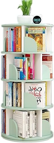 GHKFEJGDEN Bücherregal Bücherregale Drehbares Bücherregal 360° Regalboden Bilderbuchregal Mehrstufiger Buchorganizer Bücheraufbewahrung Grün (Size : 40 * 129cm) von GHKFEJGDEN