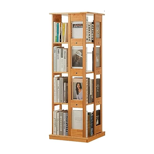 GHKFEJGDEN Bücherregal aus Holz, um 360 ° drehbar, 2/4/5 Ebenen, Eckbücherregale aus Holz, 360 ° Präsentationsbodenregal, Bücherregal auf Rädern GHKFEJGDEN Bücherregal aus Holz, um 360 ° drehbar, 2/4/5 Ebenen, Eckbücherregale aus Holz, 360 ° Präsentationsbodenregal, Bücherregal auf Rädern von GHKFEJGDEN