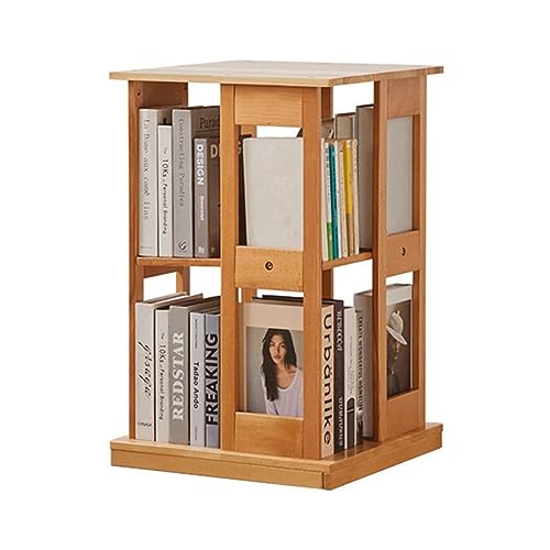 GHKFEJGDEN Bücherregal aus Holz, um 360 ° drehbar, 2/4/5 Ebenen, Eckbücherregale aus Holz, 360 ° Präsentationsbodenregal, Bücherregal auf Rädern GHKFEJGDEN Bücherregal aus Holz, um 360 ° drehbar, 2/4/5 Ebenen, Eckbücherregale aus Holz, 360 ° Präsentationsbodenregal, Bücherregal auf Rädern von GHKFEJGDEN