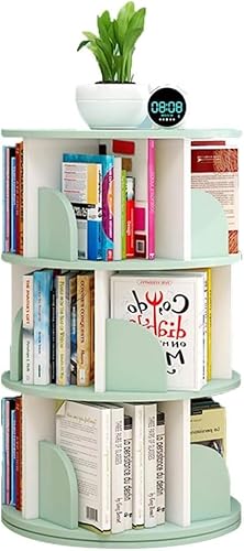 GHKFEJGDEN Bücherregale, um 360 ° drehbares Bücherregal, Eckbücherregal, mehrschichtiges Lagerregal, um das Interesse am Lesen zu fördern (Farbe: Grün, Größe: 40 * 98 cm) von GHKFEJGDEN