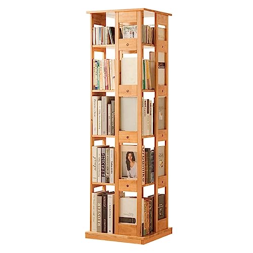 GHKFEJGDEN Bücherregale 360 ° drehbares Bücherregal, mehrschichtiges stehendes Bücherregal aus Holz mit unsichtbaren Universalrädern, rollendes Bücherregal, Bücherregal für Zuhause, perfekte Möbel GHKFEJGDEN Bücherregale 360 ° drehbares Bücherregal, mehrschichtiges stehendes Bücherregal aus Holz mit unsichtbaren Universalrädern, rollendes Bücherregal, Bücherregal für Zuhause, perfekte Möbel von GHKFEJGDEN