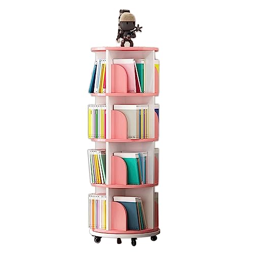 GHKFEJGDEN Bücherregale 360° drehbares Bücherregal Mehrschichtiges drehbares stehendes Bücherregal Große Kapazität Heimbücherregal-Organizer Hölzernes Bücherregal perfekte Möbel von GHKFEJGDEN