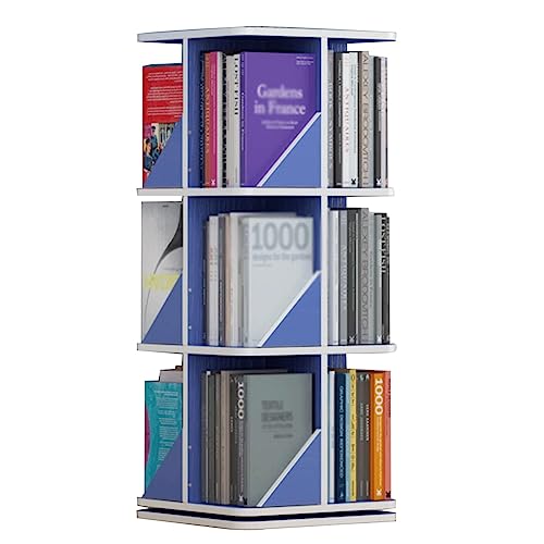 GHKFEJGDEN Bücherregale 360° drehbares Bücherregal Mehrstöckiges stehendes Bücherregal Blaues Bodenbücherregal Großes Stauraum-Bücherregal-Organizer perfekte Möbel GHKFEJGDEN Bücherregale 360° drehbares Bücherregal Mehrstöckiges stehendes Bücherregal Blaues Bodenbücherregal Großes Stauraum-Bücherregal-Organizer perfekte Möbel von GHKFEJGDEN