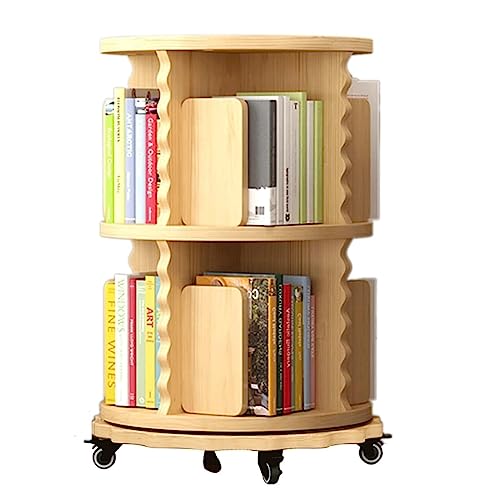 GHKFEJGDEN Bücherregale 360° drehbares Bücherregal aus Massivholz, stehendes Bücherregal mit 2/3/4/5/6 Ebenen, rollbares Bücherregal für Zuhause, perfekte Möbel GHKFEJGDEN Bücherregale 360° drehbares Bücherregal aus Massivholz, stehendes Bücherregal mit 2/3/4/5/6 Ebenen, rollbares Bücherregal für Zuhause, perfekte Möbel von GHKFEJGDEN
