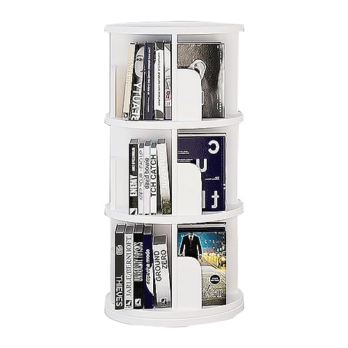 GHKFEJGDEN Drehbares Bücherregal, 360 ° frei drehbar, Bücherregal aus mittelschwerer Faserplatte, Eckregal, Bücherregal, leicht zu verschiebende Bodenbücherregale GHKFEJGDEN Drehbares Bücherregal, 360 ° frei drehbar, Bücherregal aus mittelschwerer Faserplatte, Eckregal, Bücherregal, leicht zu verschiebende Bodenbücherregale von GHKFEJGDEN