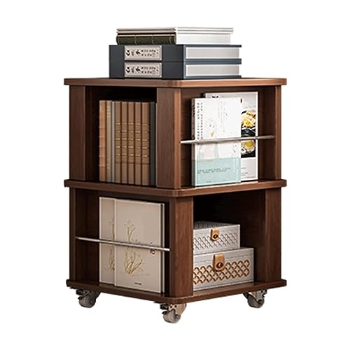 GHKFEJGDEN Drehbares Bücherregal, Dickes Bücherregal aus Holzwerkstoff, 360°-Bücherregal zur Bücheraufbewahrung, leicht zu bewegendes Bücherregal mit 4 Rädern GHKFEJGDEN Drehbares Bücherregal, Dickes Bücherregal aus Holzwerkstoff, 360°-Bücherregal zur Bücheraufbewahrung, leicht zu bewegendes Bücherregal mit 4 Rädern von GHKFEJGDEN