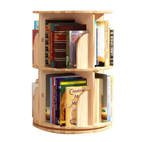 GHKFEJGDEN Drehbares Bücherregal mit 2/3/4/5/6 Ebenen, Aufbewahrungsregal für Studenten, Eckregale, drehbar, multifunktionaler Display-Organizer für das Home-Office (46 x 67 cm) von GHKFEJGDEN