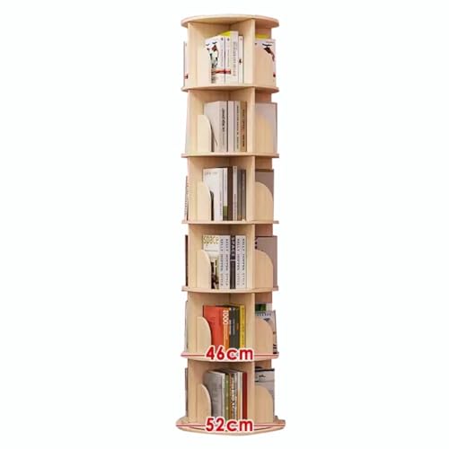 GHKFEJGDEN Drehbares Bücherregal mit 2/3/4/5/6 Ebenen, Massivholz, 360 ° drehbar, Bücherregal, stapelbare Regale mit Schallwand, bodenstehendes Bücherregal für das Home-Office (Größe: 52 x 202 cm) GHKFEJGDEN Drehbares Bücherregal mit 2/3/4/5/6 Ebenen, Massivholz, 360 ° drehbar, Bücherregal, stapelbare Regale mit Schallwand, bodenstehendes Bücherregal für das Home-Office (Größe: 52 x 202 cm) von GHKFEJGDEN
