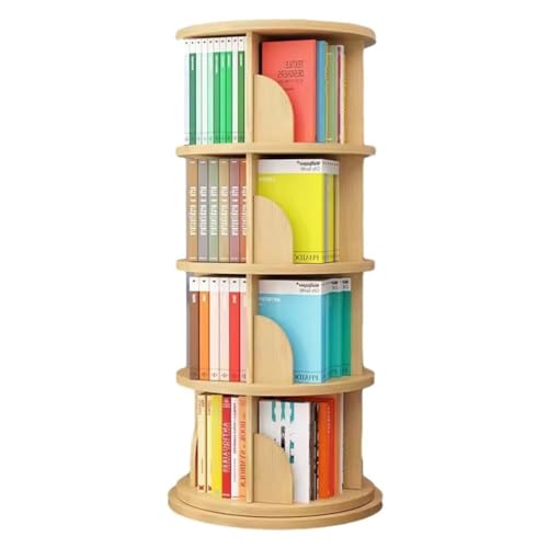 GHKFEJGDEN Drehbares Bücherregal mit 2/3/4/5/6 Ebenen, drehbarer Bücherregalturm für Eckbücherregale aus Holz, Aufbewahrungsorganizer, modern und Design, Büro, Schlafzimmer (40 x 128 cm) von GHKFEJGDEN