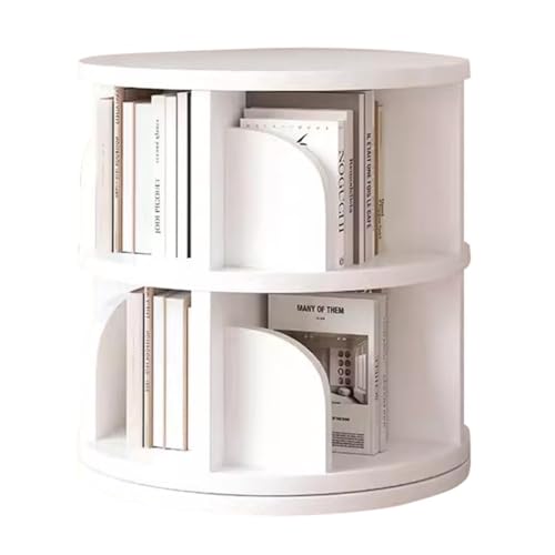 GHKFEJGDEN Drehbares Bücherregal mit 2/3/4/5/6 Ebenen, drehbares Bücherregal, 360 ° drehbares Bücherregal, stapelbare Regale, bodenstehendes Bücherregal-Lagerregal (46 x 66 cm) von GHKFEJGDEN