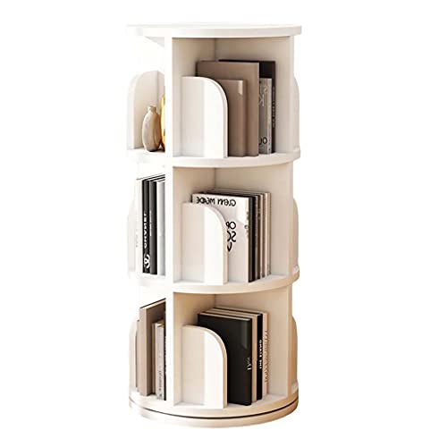 GHKFEJGDEN Drehbares Bücherregal mit 2/3/4/5/6 Ebenen, drehbares Bücherregal, hohes freistehendes Bücherregal, Eckbücherregal für Wohnzimmer und Schlafzimmer (Größe: 46 x 99 cm) von GHKFEJGDEN