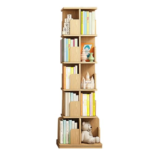 GHKFEJGDEN Drehbares Bücherregal mit 2/3/4/5/6 Ebenen, hölzernes bodenstehendes Eckregal für das Wohnzimmer, bodenstehendes Eckregal, Bücherregal für Schlafzimmer, Heimbüro-Dekoration (50 x 160 cm) GHKFEJGDEN Drehbares Bücherregal mit 2/3/4/5/6 Ebenen, hölzernes bodenstehendes Eckregal für das Wohnzimmer, bodenstehendes Eckregal, Bücherregal für Schlafzimmer, Heimbüro-Dekoration (50 x 160 cm) von GHKFEJGDEN