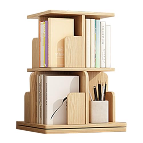 GHKFEJGDEN Drehbares Bücherregal mit 2/3/4/5/6 Ebenen, hölzernes bodenstehendes Eckregal für das Wohnzimmer, bodenstehendes Eckregal, Bücherregal für Schlafzimmer, Heimbüro-Dekoration (50 x 67 cm) GHKFEJGDEN Drehbares Bücherregal mit 2/3/4/5/6 Ebenen, hölzernes bodenstehendes Eckregal für das Wohnzimmer, bodenstehendes Eckregal, Bücherregal für Schlafzimmer, Heimbüro-Dekoration (50 x 67 cm) von GHKFEJGDEN