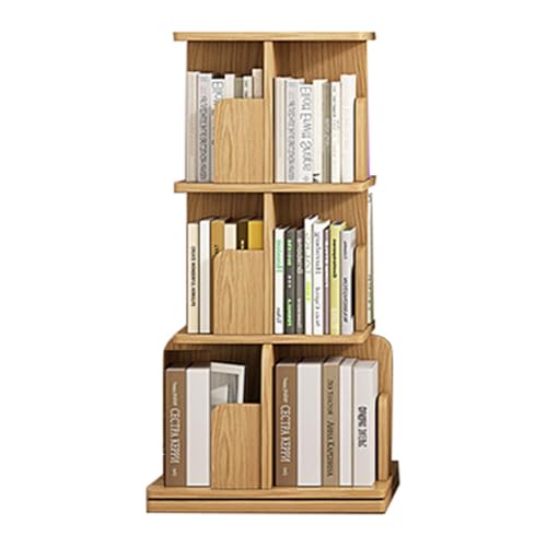 GHKFEJGDEN Drehbares Bücherregal mit 2/3/4/5/6 Ebenen, hölzernes bodenstehendes Eckregal für das Wohnzimmer, bodenstehendes Eckregal, Bücherregal für Schlafzimmer, Heimbüro-Dekoration (50 x 98 cm) GHKFEJGDEN Drehbares Bücherregal mit 2/3/4/5/6 Ebenen, hölzernes bodenstehendes Eckregal für das Wohnzimmer, bodenstehendes Eckregal, Bücherregal für Schlafzimmer, Heimbüro-Dekoration (50 x 98 cm) von GHKFEJGDEN