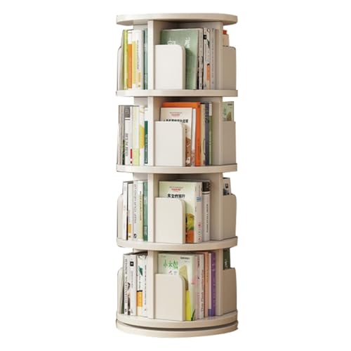 GHKFEJGDEN Drehbares Bücherregal mit 2/3/4/5 Ebenen, Studentenbücherregal, drehbares Bücherregal für kleine Räume, bodenstehende Bücherregale, Aufbewahrungs-Organizer, Schrankregal (51 x 128 cm) GHKFEJGDEN Drehbares Bücherregal mit 2/3/4/5 Ebenen, Studentenbücherregal, drehbares Bücherregal für kleine Räume, bodenstehende Bücherregale, Aufbewahrungs-Organizer, Schrankregal (51 x 128 cm) von GHKFEJGDEN