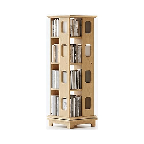 GHKFEJGDEN Rotierendes Bücherregal Freistehendes Bücherregal 360°-Anzeige 4-stufige Bücherregale Massivholzregal Bücherregal Kleines Lagerregal GHKFEJGDEN Rotierendes Bücherregal Freistehendes Bücherregal 360°-Anzeige 4-stufige Bücherregale Massivholzregal Bücherregal Kleines Lagerregal von GHKFEJGDEN