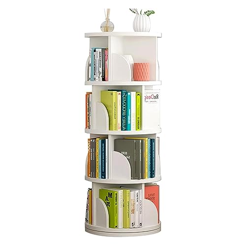 GHKFEJGDEN Rundes Bücherregal, drehbares Bücherregal mit großer Kapazität, vertikales mehrschichtiges Regal, Bücherregal für Wohnzimmer und Arbeitszimmer GHKFEJGDEN Rundes Bücherregal, drehbares Bücherregal mit großer Kapazität, vertikales mehrschichtiges Regal, Bücherregal für Wohnzimmer und Arbeitszimmer von GHKFEJGDEN
