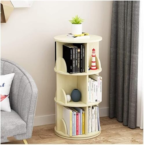 GHKFEJGDEN Rundes Bücherregal Stilvolles, einfaches Bücherregal Um 360 Grad drehbares, bodenstehendes Bücherregal Mehrschichtige Regale Gestell-Bücherregal GHKFEJGDEN Rundes Bücherregal Stilvolles, einfaches Bücherregal Um 360 Grad drehbares, bodenstehendes Bücherregal Mehrschichtige Regale Gestell-Bücherregal von GHKFEJGDEN
