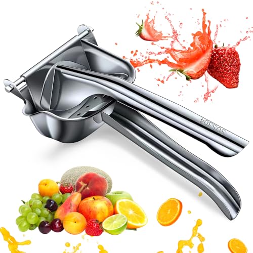 GHKLNY Manuelle Zitruspresse, Edelstahl, strapazierfähig, Handpresse für Zitrone, Orange, Granatapfel, Küchenwerkzeug von GHKLNY
