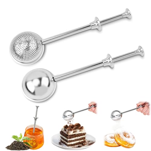 Kleines Mehlsieb, Mehlstreuer, Puderzuckerstreuer, Staubwedel zum Brotbacken, Backzubehör für Heimbäcker, Sauerteigbrot, Backzubehör (1) von GHKLNY