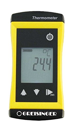 GHM Greisinger G1710 Präzises Universalthermometer mit fest Verbundenem Tauchfühler, Durchmesser 3 mm, gelb von GHM Greisinger