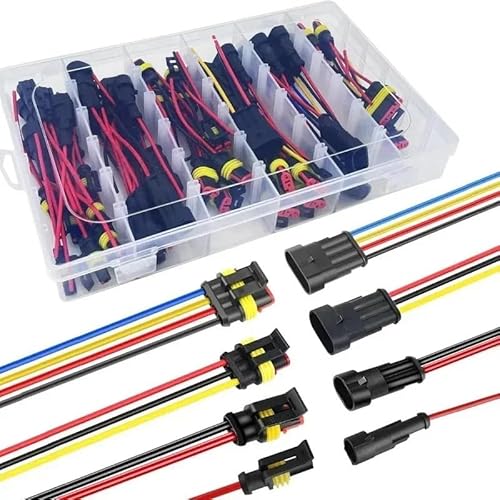26Set 1/2/3/4Pin Connector Waterproof Connector Male and Female Way 20AWG Wire Suitable for Car Truck Boat Other Wire Connection 26Set 1/2/3/4Pin Connector Waterproof Connector Male and Female Way 20AWG Wire Suitable for Car Truck Boat Other Wire Connection von GHNQBAHID