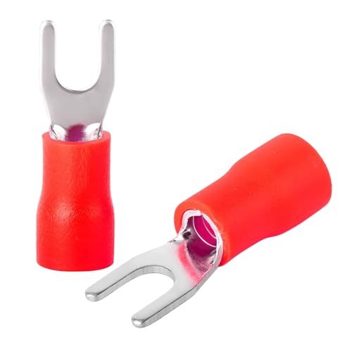 300 Pcs Red 22-16 AWG Insulated Fork Spade U-Type Wire Connectors Kit Electrical Connectors Crimp Terminal 300 Pcs Red 22-16 AWG Insulated Fork Spade U-Type Wire Connectors Kit Electrical Connectors Crimp Terminal von GHNQBAHID