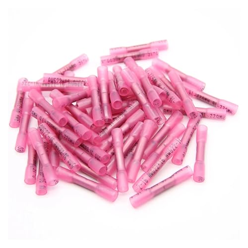 300PCS Red Insulated Heat Shrink Connectors Crimp TerminalsSeal Butt Electrical Wire Connector 22-16 AWG von GHNQBAHID