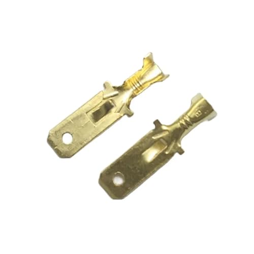 50pcs Copper 6.3 Crimp Terminal 6.3mm Uninsulated Spring Connector 6.3mm Male Cold Terminal 50pcs Copper 6.3 Crimp Terminal 6.3mm Uninsulated Spring Connector 6.3mm Male Cold Terminal von GHNQBAHID
