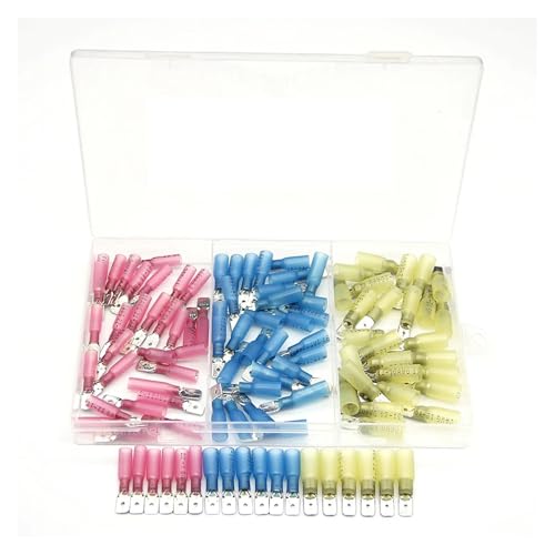 90Pcs Heat Shrink Crimp Terminals Spade Male Terminals Wire Cable Spade Crimp Connectors Spade Butt Marine Automotive Terminal 90Pcs Heat Shrink Crimp Terminals Spade Male Terminals Wire Cable Spade Crimp Connectors Spade Butt Marine Automotive Terminal von GHNQBAHID