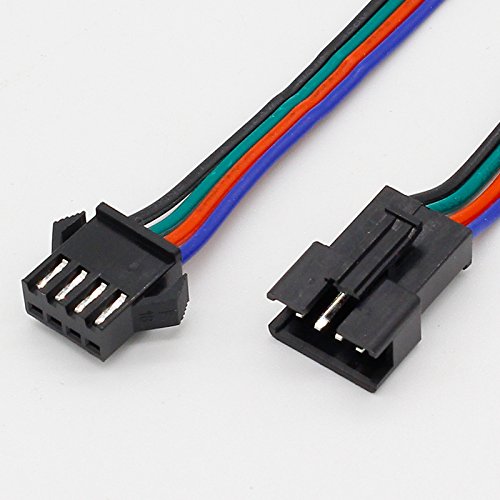 GHNQBAHID 10 Pairs 4pin JST Connector Male Female Cable for SMD 5050/3528 RGB Color LED Strip Wire WS2801 LPD8806 RGB LED Strip GHNQBAHID 10 Pairs 4pin JST Connector Male Female Cable for SMD 5050/3528 RGB Color LED Strip Wire WS2801 LPD8806 RGB LED Strip von GHNQBAHID