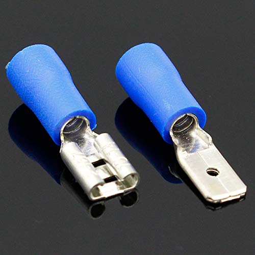 GHNQBAHID 100 Pcs (50Pairs) 4.8mm Female Male Electrical & Wiring Connector Insulated Crimp Terminal Spade von GHNQBAHID