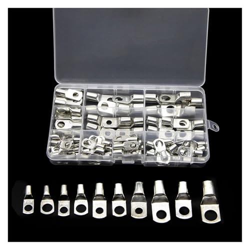 GHNQBAHID 100PCS Electrical SC Terminals Lug Tube Ring Seal Battery Wire Connectors Cable Crimped Terminal Kit Car Accessories von GHNQBAHID