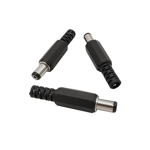 GHNQBAHID 100Pcs 5.5 mm x 2.1mm DC Power Welding Male Connector Length 9mm Jack Wire Terminals Adapter GHNQBAHID 100Pcs 5.5 mm x 2.1mm DC Power Welding Male Connector Length 9mm Jack Wire Terminals Adapter von GHNQBAHID