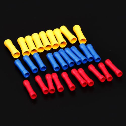 GHNQBAHID 100Pcs Assorted 22-18 16-14 12-10 Insulated Splice Straight Electrical Wire Butt Connectors Crimp Terminal GHNQBAHID 100Pcs Assorted 22-18 16-14 12-10 Insulated Splice Straight Electrical Wire Butt Connectors Crimp Terminal von GHNQBAHID