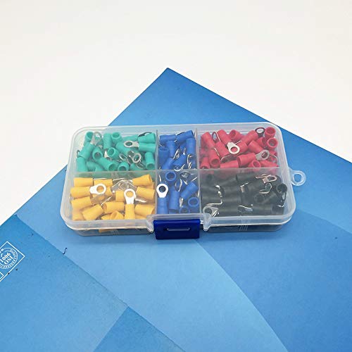 GHNQBAHID 100pcs/lot RV2-6 Kit Cold Pressed terminal O-Type Connector Copper Nose Wire terminal with sheathed Copper terminal Head. GHNQBAHID 100pcs/lot RV2-6 Kit Cold Pressed terminal O-Type Connector Copper Nose Wire terminal with sheathed Copper terminal Head. von GHNQBAHID