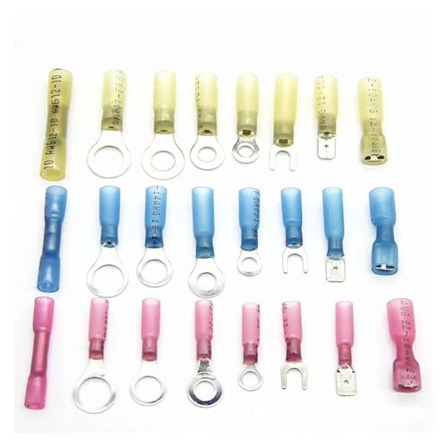 GHNQBAHID 120PCS Electrical Wire Butt Connectors Heat Shrink Crimp Spade Terminals Insulated Ring Terminals 10-26AWG GHNQBAHID 120PCS Electrical Wire Butt Connectors Heat Shrink Crimp Spade Terminals Insulated Ring Terminals 10-26AWG von GHNQBAHID