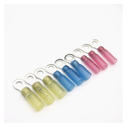 GHNQBAHID 120Pcs M5 Heat Shrink Eyelet Connectors Electrical Wire Butt Connector Splice Crimp Terminals 22-10AWG Kit von GHNQBAHID