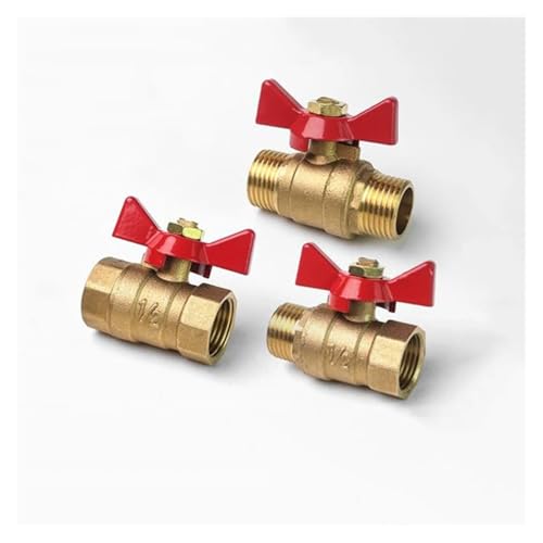 GHNQBAHID 1pc 1/4" BSP Female to Female Thread Two Way Brass Shut Off Ball Valve with Handle GHNQBAHID 1pc 1/4" BSP Female to Female Thread Two Way Brass Shut Off Ball Valve with Handle von GHNQBAHID