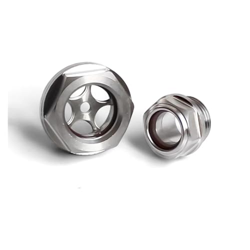 GHNQBAHID 1pc M10x1 Male Stainless Steel Hex Head Oil Sight Glass Window von GHNQBAHID