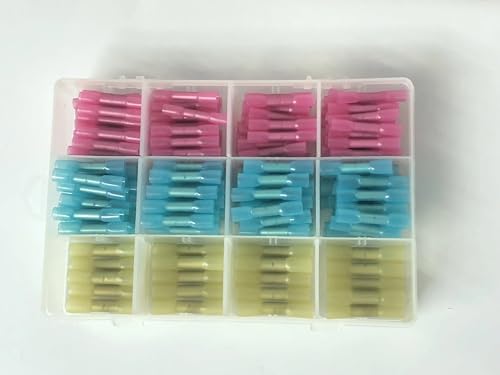 GHNQBAHID 200 pcs red Blue Yellow Waterproof BHT Heat shrinkable Butt Electrical Wire Joint Cable Crimping Connector Assortment kit GHNQBAHID 200 pcs red Blue Yellow Waterproof BHT Heat shrinkable Butt Electrical Wire Joint Cable Crimping Connector Assortment kit von GHNQBAHID