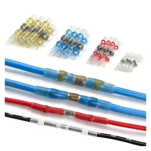 GHNQBAHID 200PCS Box Solder Ring Seal Terminal Assembly Insulation Wire Connectors Yellow/Blue/Red/White 4Sizes von GHNQBAHID