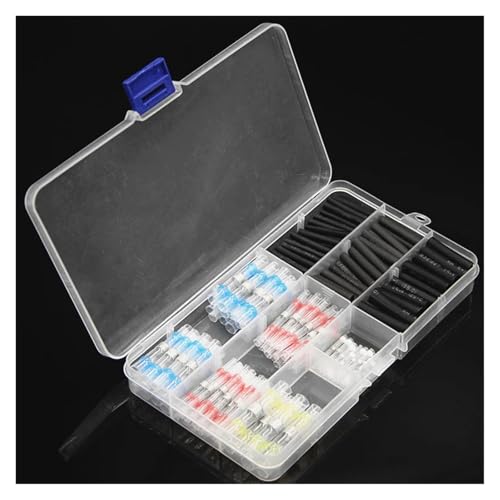 GHNQBAHID 200Pcs Heat Shrink Butt Wire Connectors Terminals Solder Seal Connector Insulated Terminal Kit for Automotive Marine GHNQBAHID 200Pcs Heat Shrink Butt Wire Connectors Terminals Solder Seal Connector Insulated Terminal Kit for Automotive Marine von GHNQBAHID