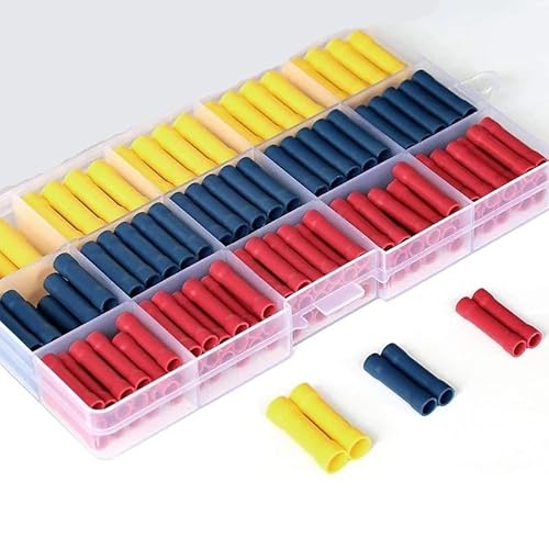 GHNQBAHID 200pcs BV1.25 BV2 BV5.5 Straight Butt Wire Terminal Splice Crimp Insulated Copper Tube Cold Press Cable Connector Set GHNQBAHID 200pcs BV1.25 BV2 BV5.5 Straight Butt Wire Terminal Splice Crimp Insulated Copper Tube Cold Press Cable Connector Set von GHNQBAHID