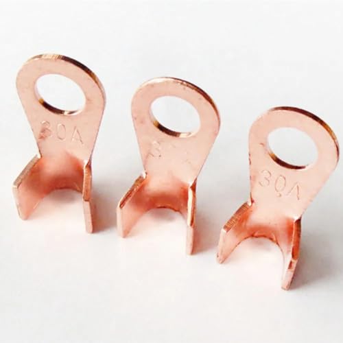 GHNQBAHID 20pcs/Lot OT-30A 6mm Dia Copper Circular Splice Terminal L4 Wire Naked Connector for 2.6-6Wire GHNQBAHID 20pcs/Lot OT-30A 6mm Dia Copper Circular Splice Terminal L4 Wire Naked Connector for 2.6-6Wire von GHNQBAHID